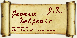 Jevrem Kaljević vizit kartica